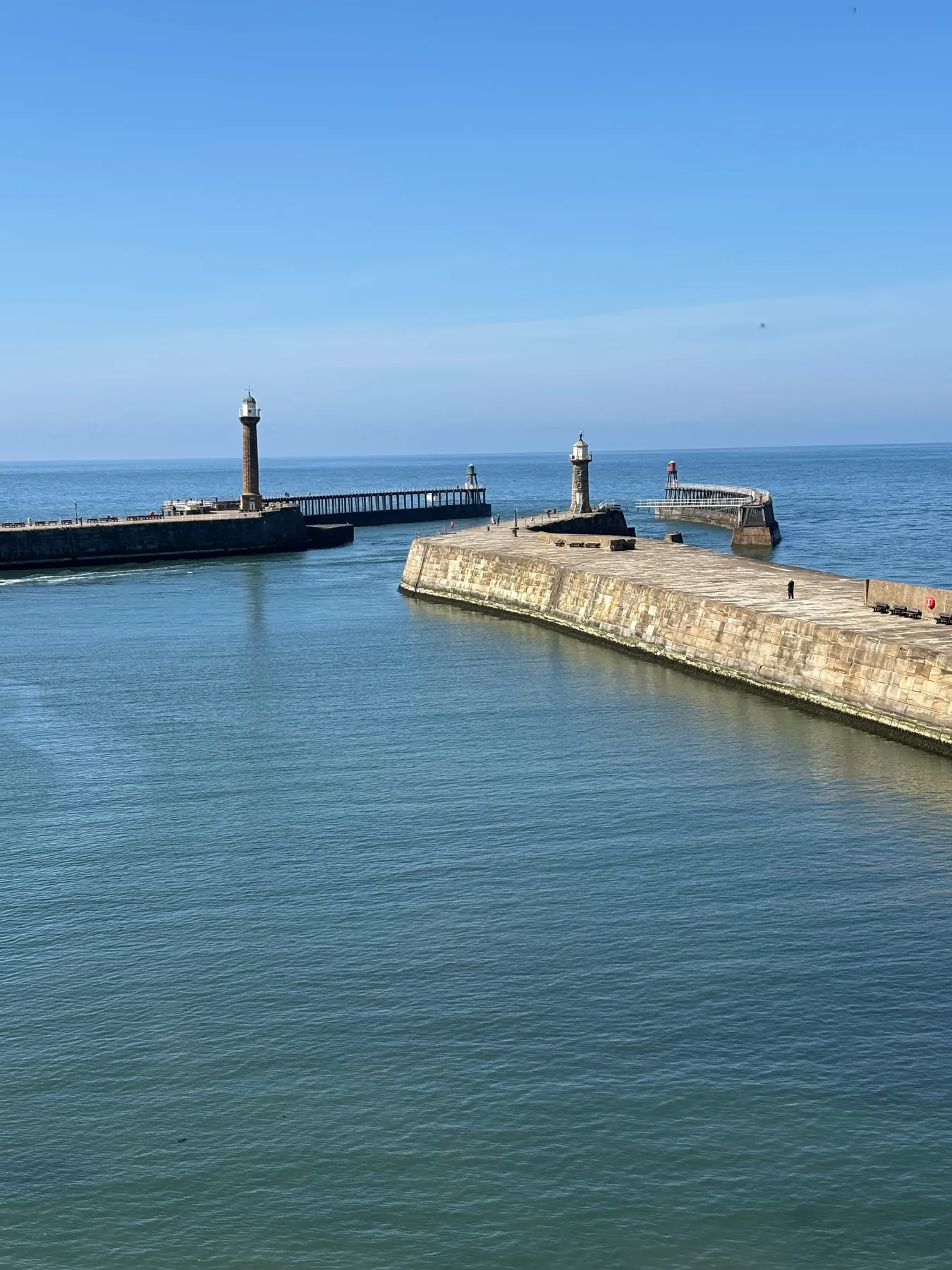 Whitby Pier and harbour on a private Whitby, Moors & Coast day tour
